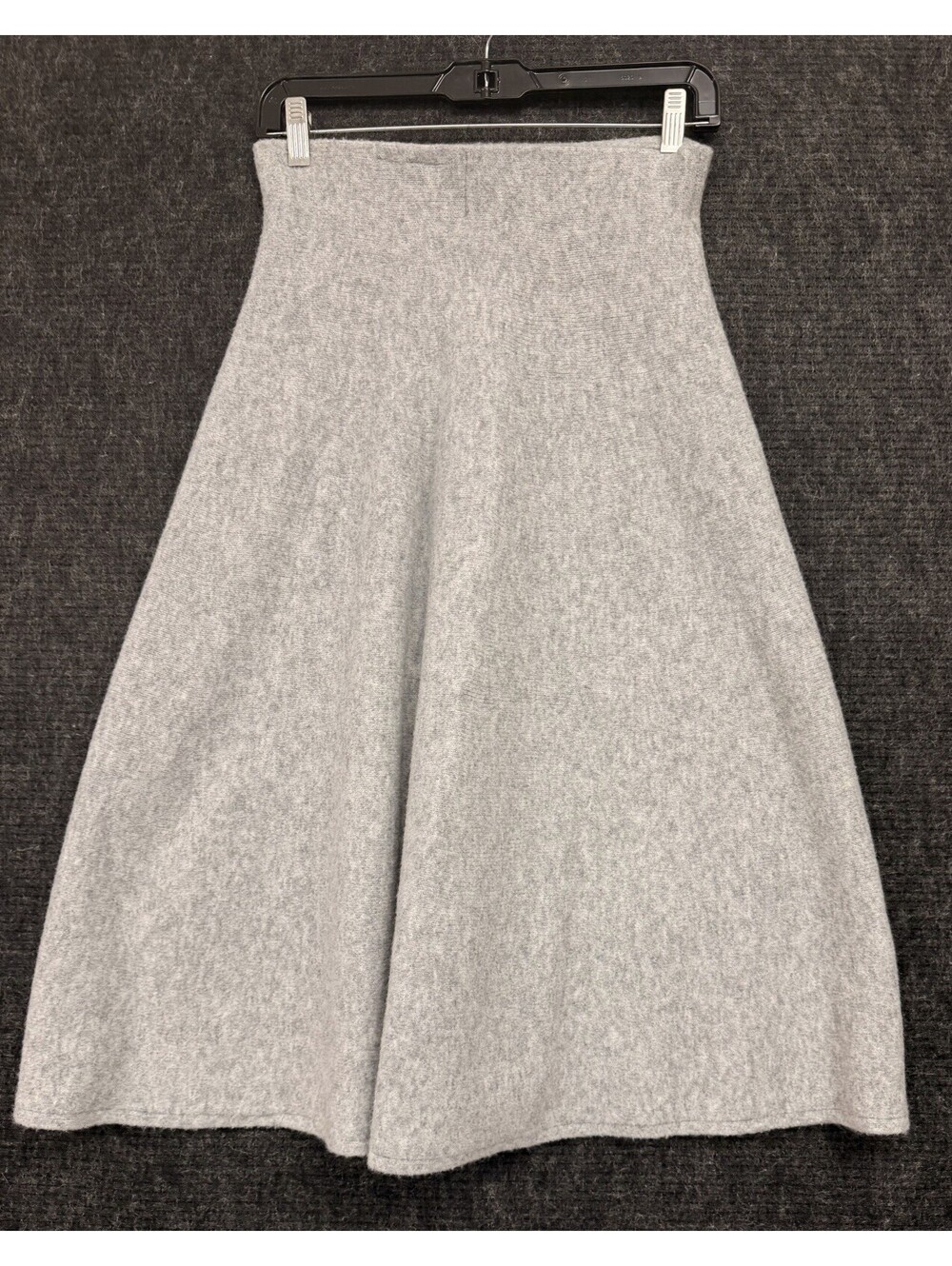 Uniqlo Wool Blend A-Line Skirt Sz XS Grey Elasticized Waist